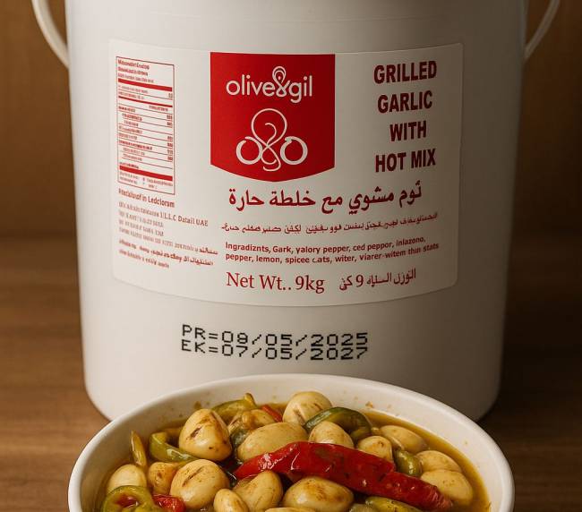 Grilled Garlic with Hot & Sweet Mix