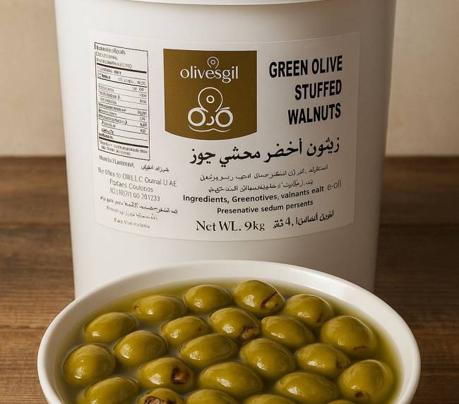 Green Olives Stuffed with Walnuts
