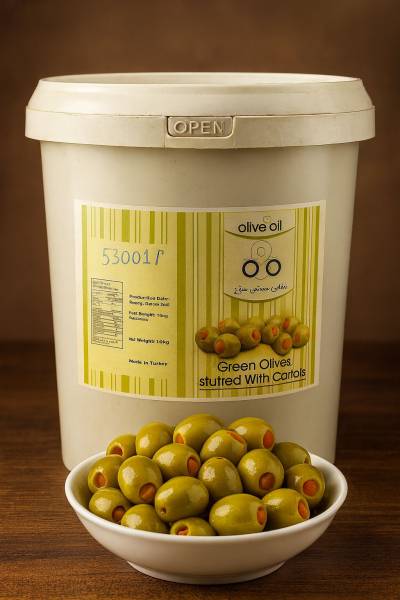 Olives Green Stuffed with Carrots