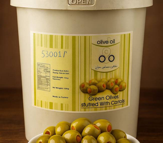 Olives Green Stuffed with Carrots